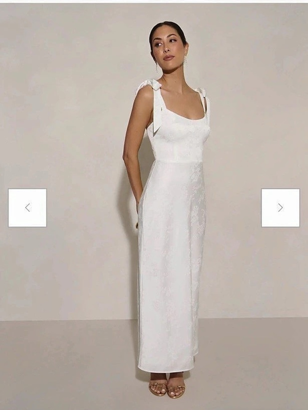 Park & Fifth Mercer Dress Floral Maxi Dress in White Size Small